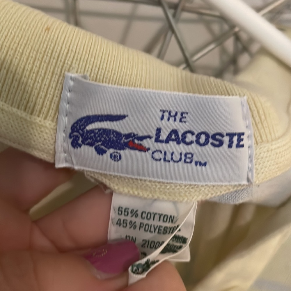 Vintage 80s Lacoste Club Womens Striped Polo Shirt - Picture 8 of 11